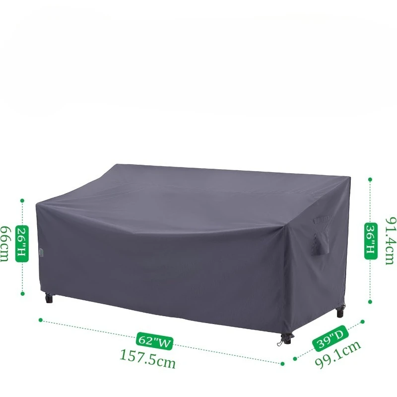 Patio Loveseat Cover, Heavy Duty Waterproof UV Resistant 2-Seater Cover, 62" W x 39" D x 36" H
Patio Loveseat Cover, Heavy Duty Waterproof UV Resistant 2-Seater Cover, 62" W x 39" D x 36" H