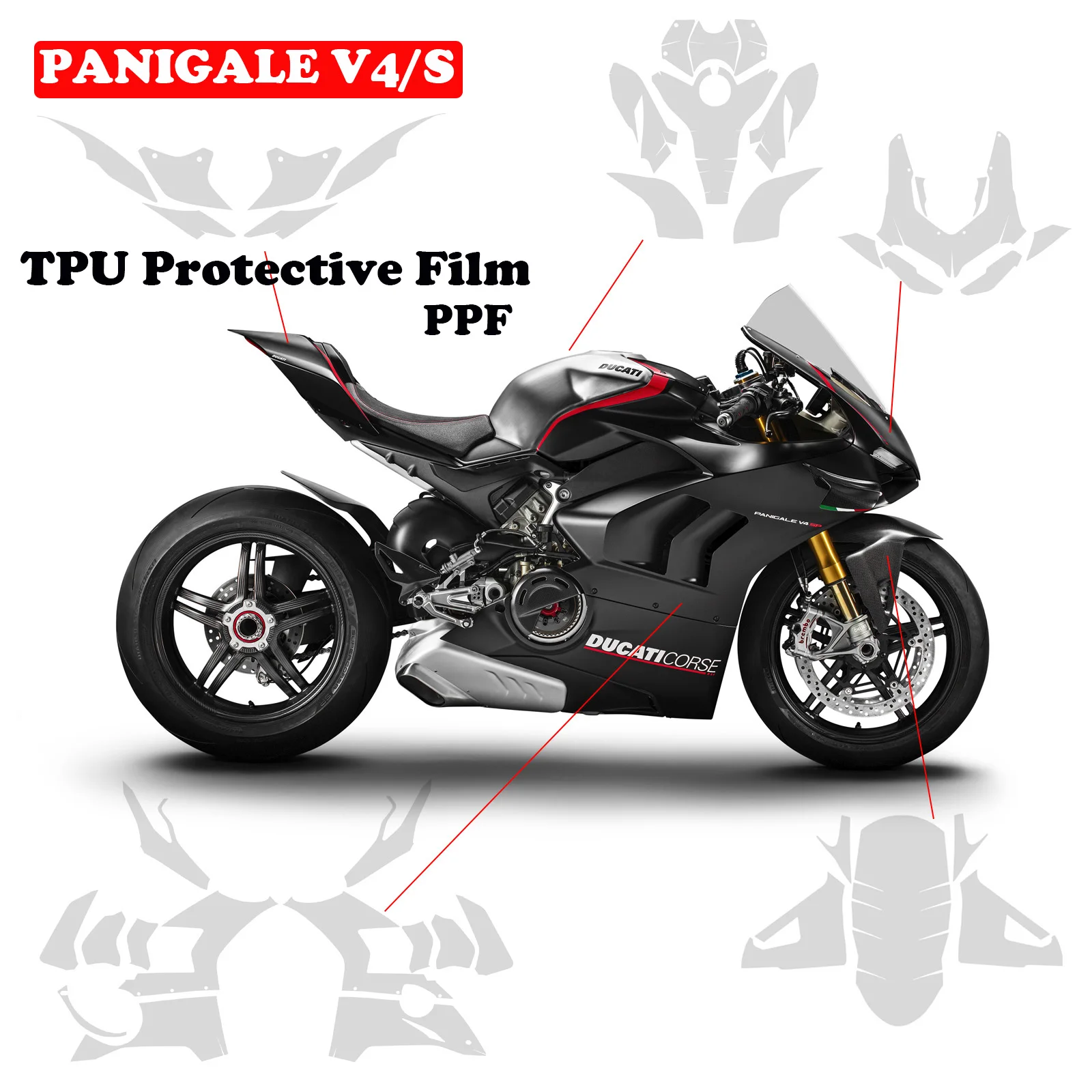 Panigale V4 PPF защитная пленка TPU для DUCATI PANIGALE V2 Panigale V4S мотоциклетная защитная пленка против царапин
Panigale V4 PPF защитная пленка TPU для DUCATI PANIGALE V2 Panigale V4S мотоциклетная защитная пленка против царапин