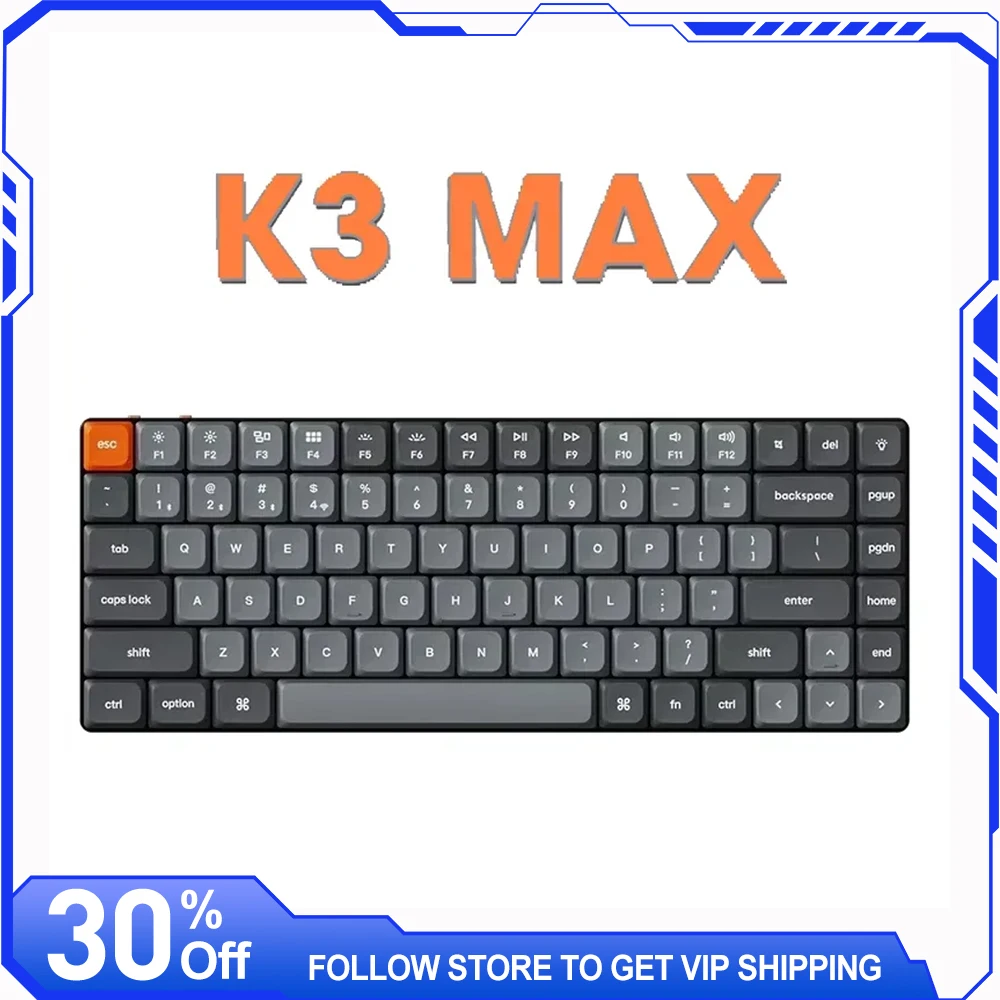 K3MAX Механическая клавиатура Беспроводная Bluetooth Трехрежимная белая подсветка/RGB Бизнес-офис QMK/VIA Индивидуальная клавиатура
K3MAX Механическая клавиатура Беспроводная Bluetooth Трехрежимная белая подсветка/RGB Бизнес-офис QMK/VIA Индивидуальная клавиатура