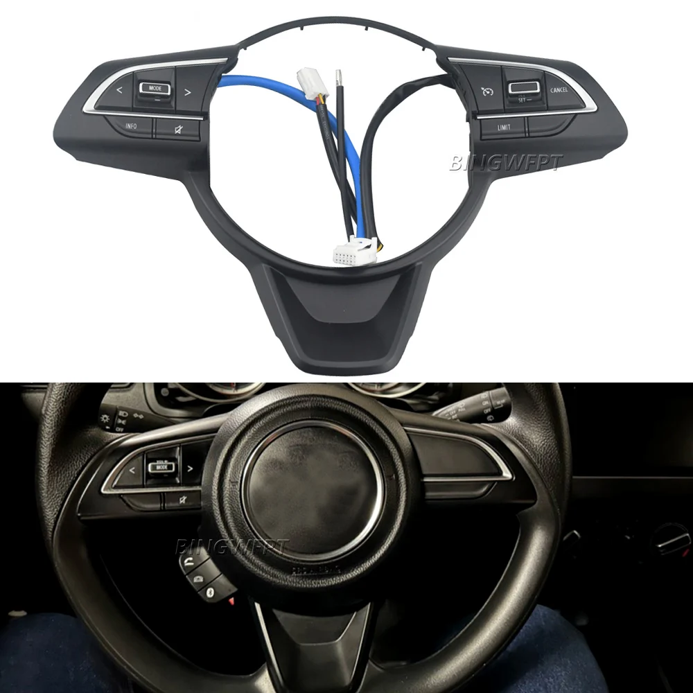 Car Cruise Control Buttons Multi-functional Steering Wheel Music Volume Switch For Suzuki Swifts Jiminy XL7 2019-2023
Car Cruise Control Buttons Multi-functional Steering Wheel Music Volume Switch For Suzuki Swifts Jiminy XL7 2019-2023