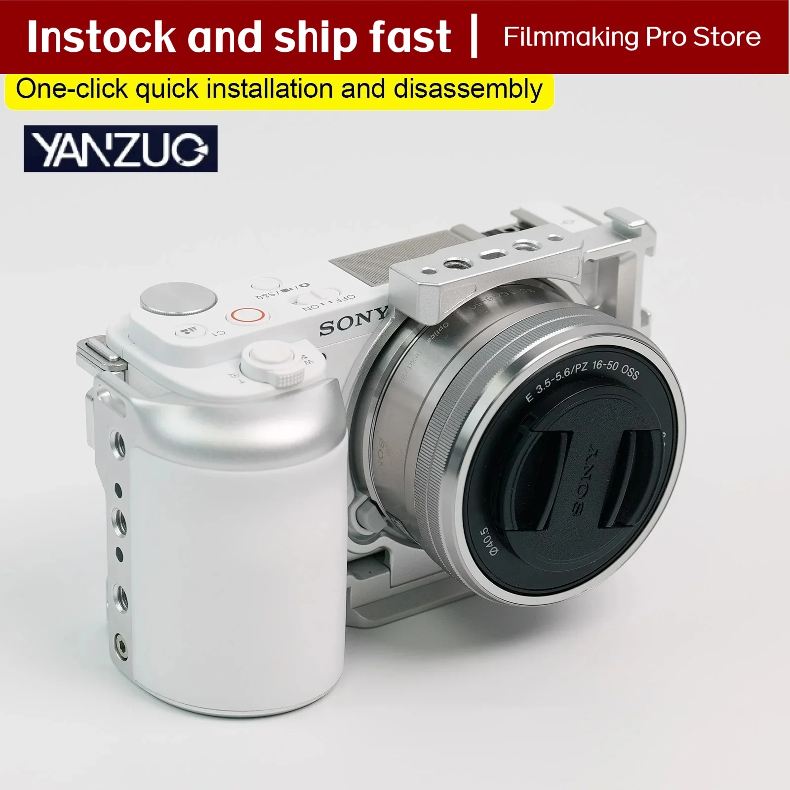 YANZUO ZV-E10 Camera Cage Aluminum Alloy Fixing Bracket For Sony ZVE10 Camera
YANZUO ZV-E10 Camera Cage Aluminum Alloy Fixing Bracket For Sony ZVE10 Camera