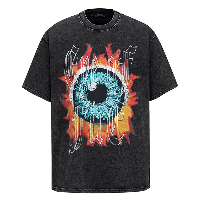 Gothic Eye of Fire T-Shirt Men Streetwear Grunge Graphic Tee Harajuku Flame Eyeball Print Oversized Washed Black Cotton Top 2025
Gothic Eye of Fire T-Shirt Men Streetwear Grunge Graphic Tee Harajuku Flame Eyeball Print Oversized Washed Black Cotton Top 2025