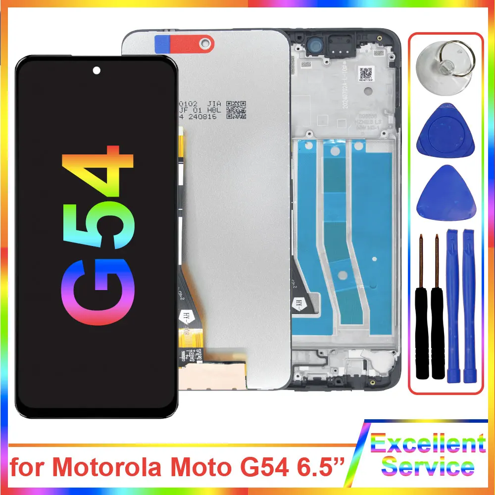 New Tested LCD for Motorola Moto G54 XT2343 LCD Display Touch Screen Digitizer for Moto G54 XT2343-1 LCD Replacement With Frame
New Tested LCD for Motorola Moto G54 XT2343 LCD Display Touch Screen Digitizer for Moto G54 XT2343-1 LCD Replacement With Frame