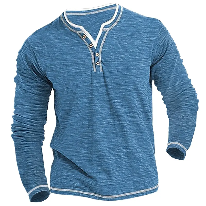 Men's Plain Henley Shirt Round Neck T-shirt Summer Comfortable Cotton Fashion Long Sleeve Casual Street Wear Sports Top Basic
Men's Plain Henley Shirt Round Neck T-shirt Summer Comfortable Cotton Fashion Long Sleeve Casual Street Wear Sports Top Basic