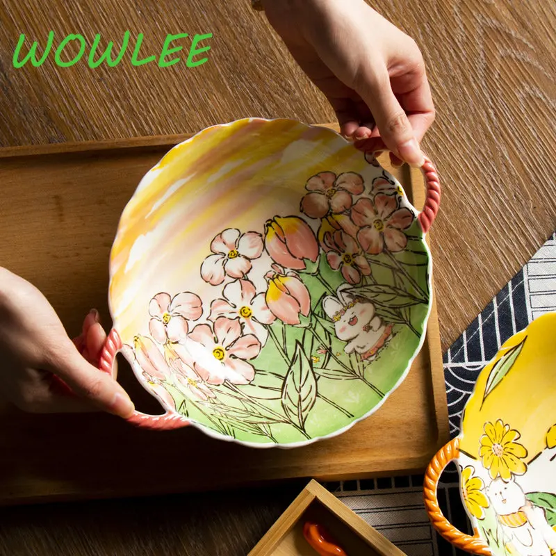 Butterfly Pink Rabbit Series Binaural Bead Soup Bowl Household New Ceramic Noodle Bowl Dinner Set Kitchen Accessories
Butterfly Pink Rabbit Series Binaural Bead Soup Bowl Household New Ceramic Noodle Bowl Dinner Set Kitchen Accessories
