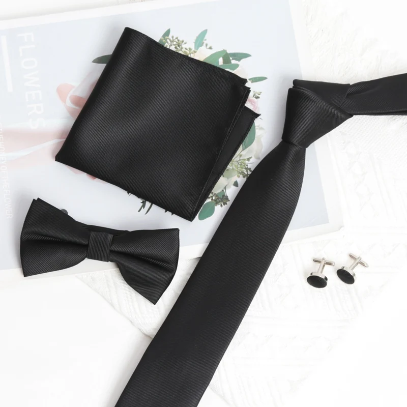 Classic Necktie Cufflink Cravat Bowtie Set Men's Wedding Party Ties Gifts for Man Handky Elegant Designer Business Accessories
Classic Necktie Cufflink Cravat Bowtie Set Men's Wedding Party Ties Gifts for Man Handky Elegant Designer Business Accessories