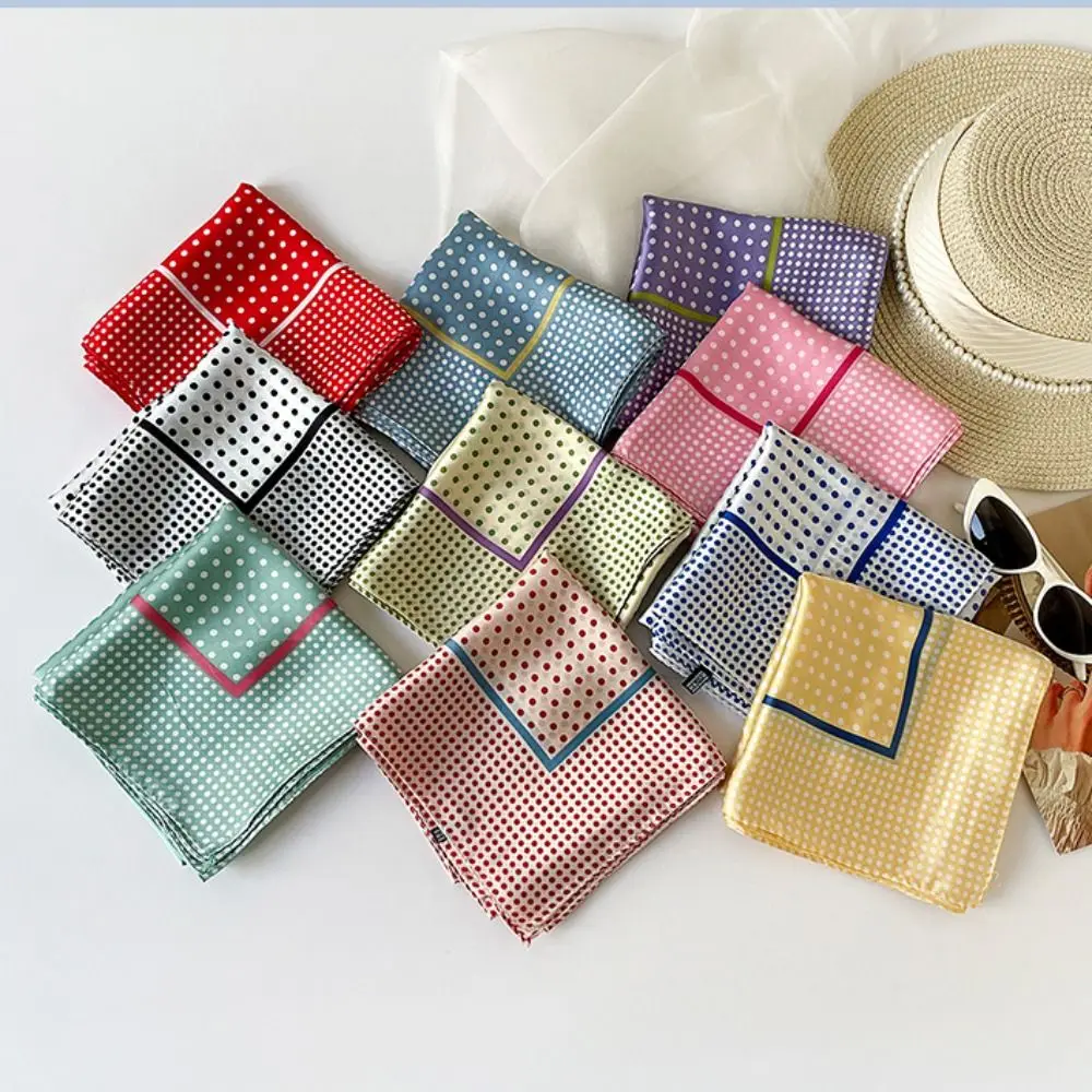 Retro Printed Dot Print Scarf Colorful Geometric Shape Polka Dot Silk Scarf Headband Korean Small Square Scarf Beach
Retro Printed Dot Print Scarf Colorful Geometric Shape Polka Dot Silk Scarf Headband Korean Small Square Scarf Beach