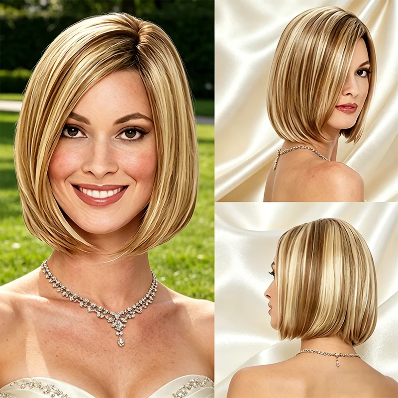 Elegant, fluffy, fashionable silver-gray synthetic wig with bangs, top-of-the-head scalp medium-length hair wig, perfect summer
Elegant, fluffy, fashionable silver-gray synthetic wig with bangs, top-of-the-head scalp medium-length hair wig, perfect summer