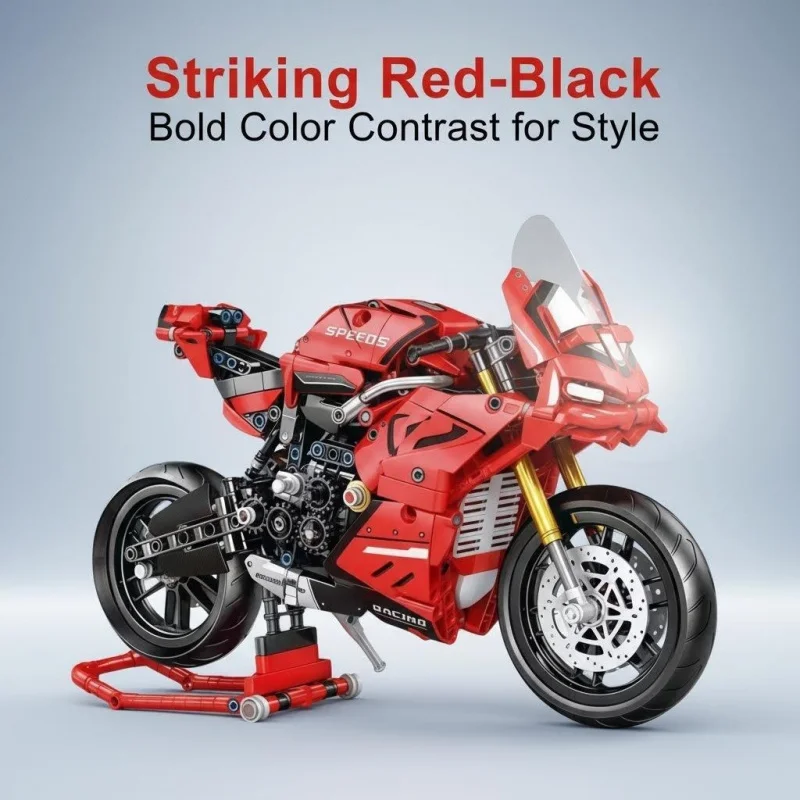 Red Motorcycle Building Blocks Set, Suitable for 14+, Adult Collectible Model, Home Decoration & Gift
Red Motorcycle Building Blocks Set, Suitable for 14+, Adult Collectible Model, Home Decoration & Gift