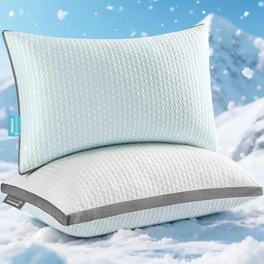 Cooling Pillows Queen Size Set of 2, Shredded Memory Foam Pillows 2 Pack, Bed Pillow for Hot Sleepers Adjustable Firm Pillow fo
Cooling Pillows Queen Size Set of 2, Shredded Memory Foam Pillows 2 Pack, Bed Pillow for Hot Sleepers Adjustable Firm Pillow fo