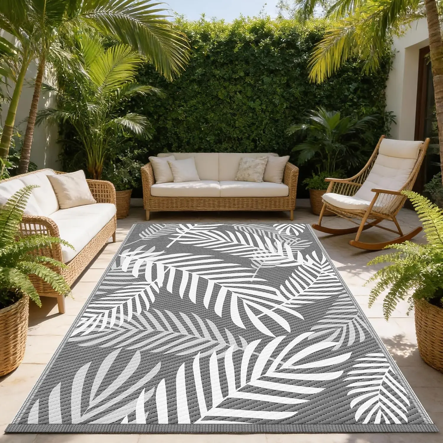 Outdoor Rug Waterproof 9x12, Reversible Outdoor Plastic Straw Rug with Leaf Pattern, Easy-Cleaning RV Mat Carpet for Patio, Porc
Outdoor Rug Waterproof 9x12, Reversible Outdoor Plastic Straw Rug with Leaf Pattern, Easy-Cleaning RV Mat Carpet for Patio, Porc
