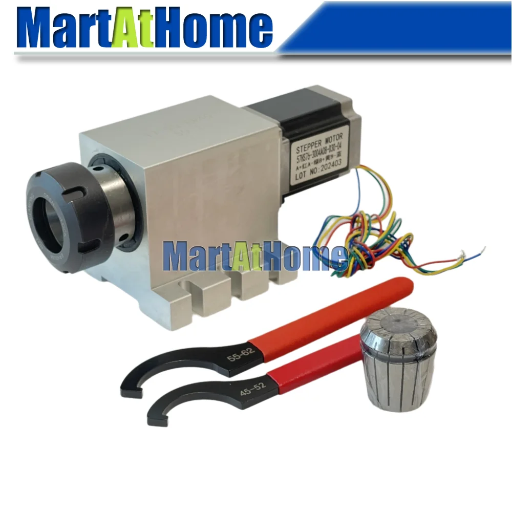 CRA613 CNC Milling Engraving Machine 4th Axis A Axis Rotary Axis CNC Dividing Head with ER40 Collet
CRA613 CNC Milling Engraving Machine 4th Axis A Axis Rotary Axis CNC Dividing Head with ER40 Collet