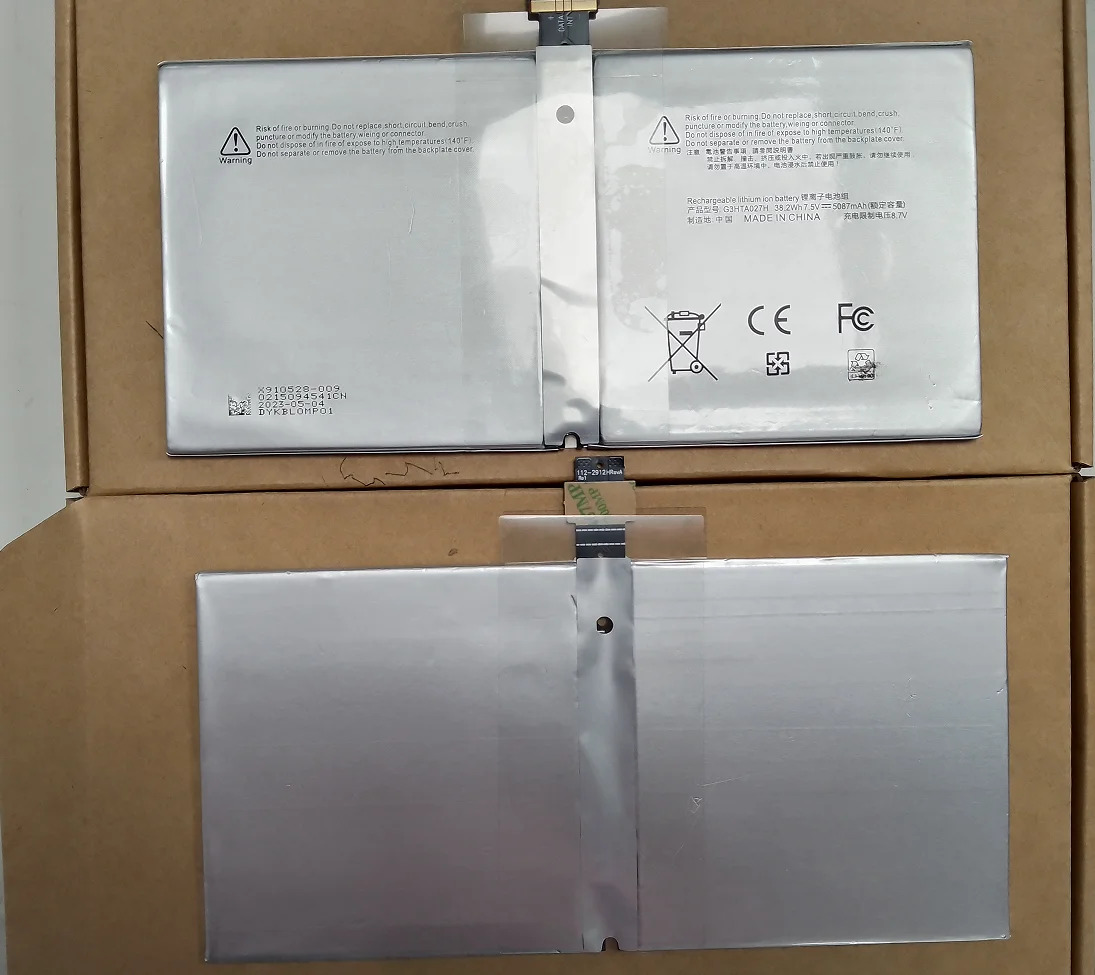 G3HTA027H DYNR01 Аккумулятор для ноутбука Microsoft Surface Pro 4 1724 12,3 дюйма, планшет 7,5 В 38,2 Втч 5087 мАч
G3HTA027H DYNR01 Аккумулятор для ноутбука Microsoft Surface Pro 4 1724 12,3 дюйма, планшет 7,5 В 38,2 Втч 5087 мАч