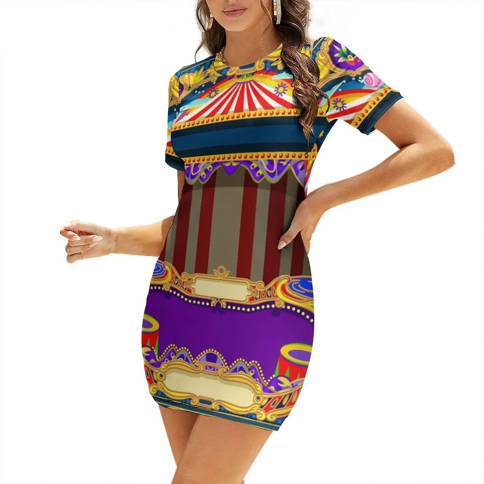 Carnival Circus Short-Sleeved Dress elegant party dress for women 2026 summer women's dress 2026
Carnival Circus Short-Sleeved Dress elegant party dress for women 2026 summer women's dress 2026