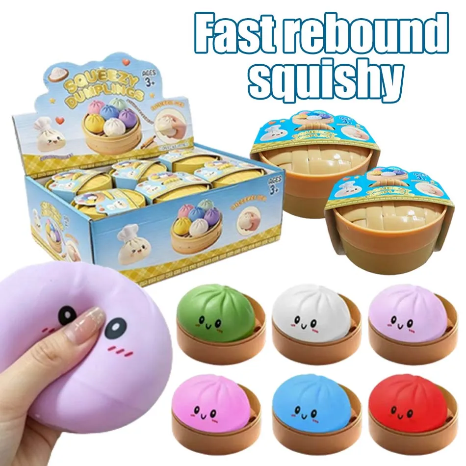 6pcs Fast Rebound Squeeze Toy for Stress Relief,Colorful Simulated Dumpling Squishy Toy,Anxiety Reduction and Mood Boost
6pcs Fast Rebound Squeeze Toy for Stress Relief,Colorful Simulated Dumpling Squishy Toy,Anxiety Reduction and Mood Boost