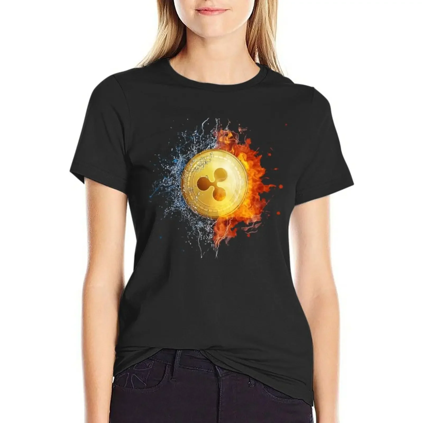 Xrp fire and water elements T-Shirt summer tops vintage clothes tees sweat t shirts for Women loose fit
Xrp fire and water elements T-Shirt summer tops vintage clothes tees sweat t shirts for Women loose fit
