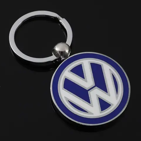 3D Metal/Leather Car Logo Key Chain Keyring Auto Accessorie For Volkswagen VW Polo Arteon Jetta Phaeton Teramont Tiguan T-Cross