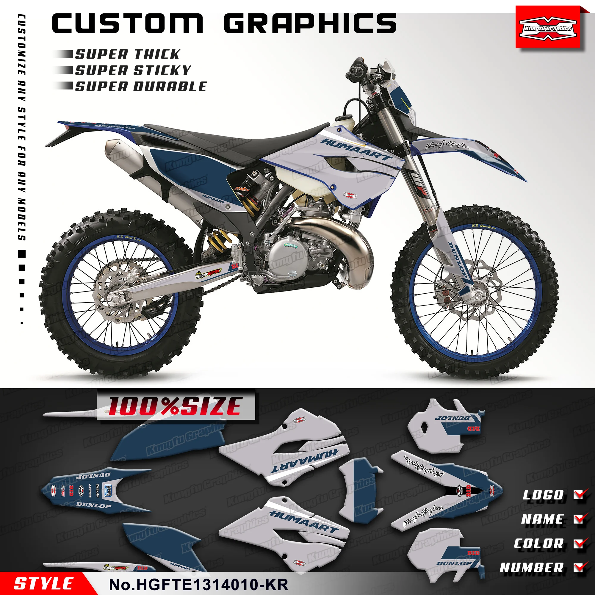 KUNGFU GRAPHICS Motorcycle Graphics Durable Vinyl for Husaberg TE 125 250 300 / FE 250 350 450 501 2013 2014, HGFTE1314010-KR
KUNGFU GRAPHICS Motorcycle Graphics Durable Vinyl for Husaberg TE 125 250 300 / FE 250 350 450 501 2013 2014, HGFTE1314010-KR