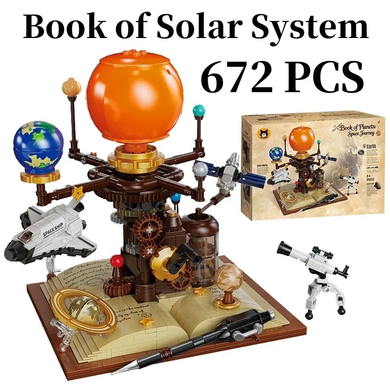 672PCS Space Solar System Book,Rotatable Planet Journey Aerospace Desk Decor Building Blocks DIY Bricks Toys Children Adult Gift
672PCS Space Solar System Book,Rotatable Planet Journey Aerospace Desk Decor Building Blocks DIY Bricks Toys Children Adult Gift