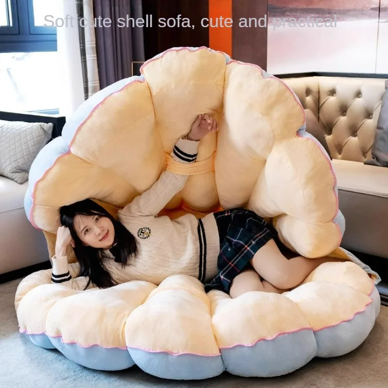Giant Shell Sofa Lazy Sofa Plush Cushion Sleeping Bag with Filling Floor Sofa Home Furniture Living Room Muebles De La Sala
Giant Shell Sofa Lazy Sofa Plush Cushion Sleeping Bag with Filling Floor Sofa Home Furniture Living Room Muebles De La Sala