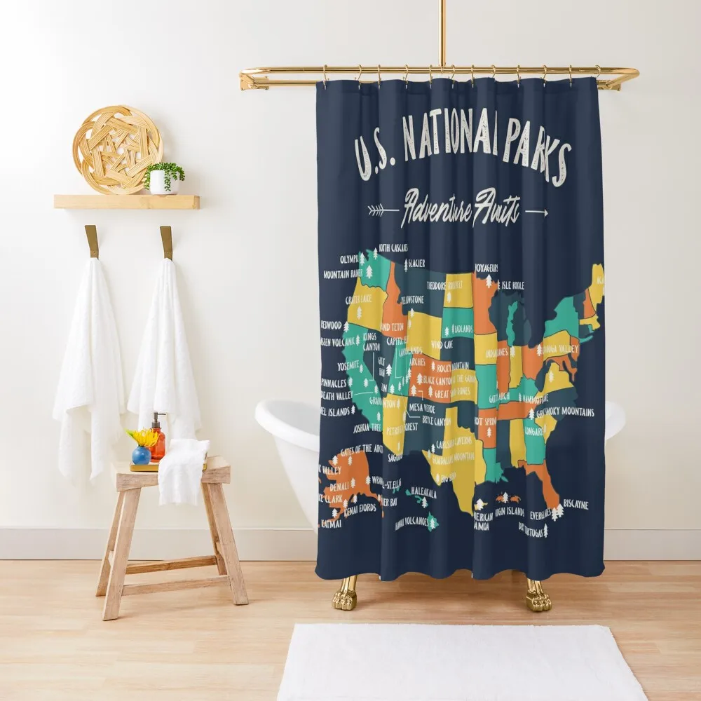 U.S National Parks Map - Adventure Awaits Shower Curtain Shower Set Modern Bathroom Accessories Waterproof Shower Curtain
U.S National Parks Map - Adventure Awaits Shower Curtain Shower Set Modern Bathroom Accessories Waterproof Shower Curtain