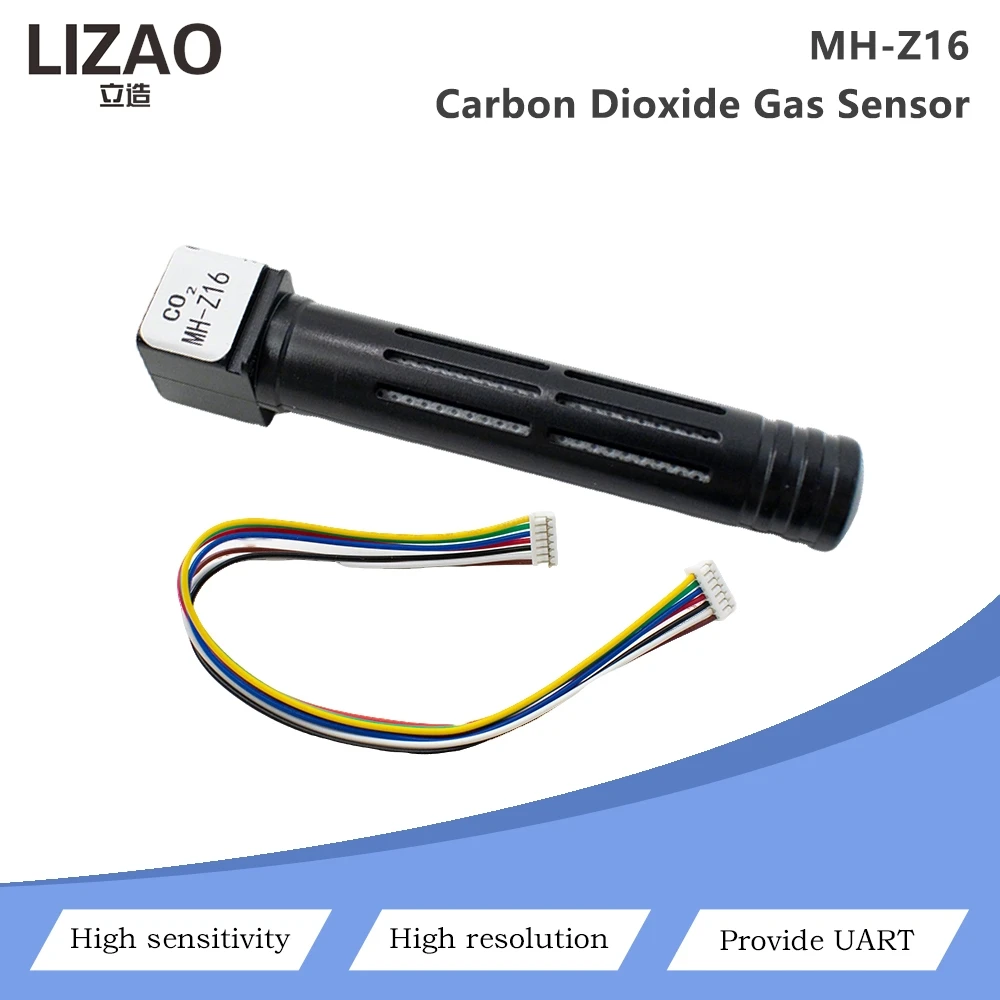 MH-Z16 High Precision Carbon Dioxide Gas Sensor, NDIR Infrared CO2 Detector Module with UART for Industrial Air Quality Control
MH-Z16 High Precision Carbon Dioxide Gas Sensor, NDIR Infrared CO2 Detector Module with UART for Industrial Air Quality Control