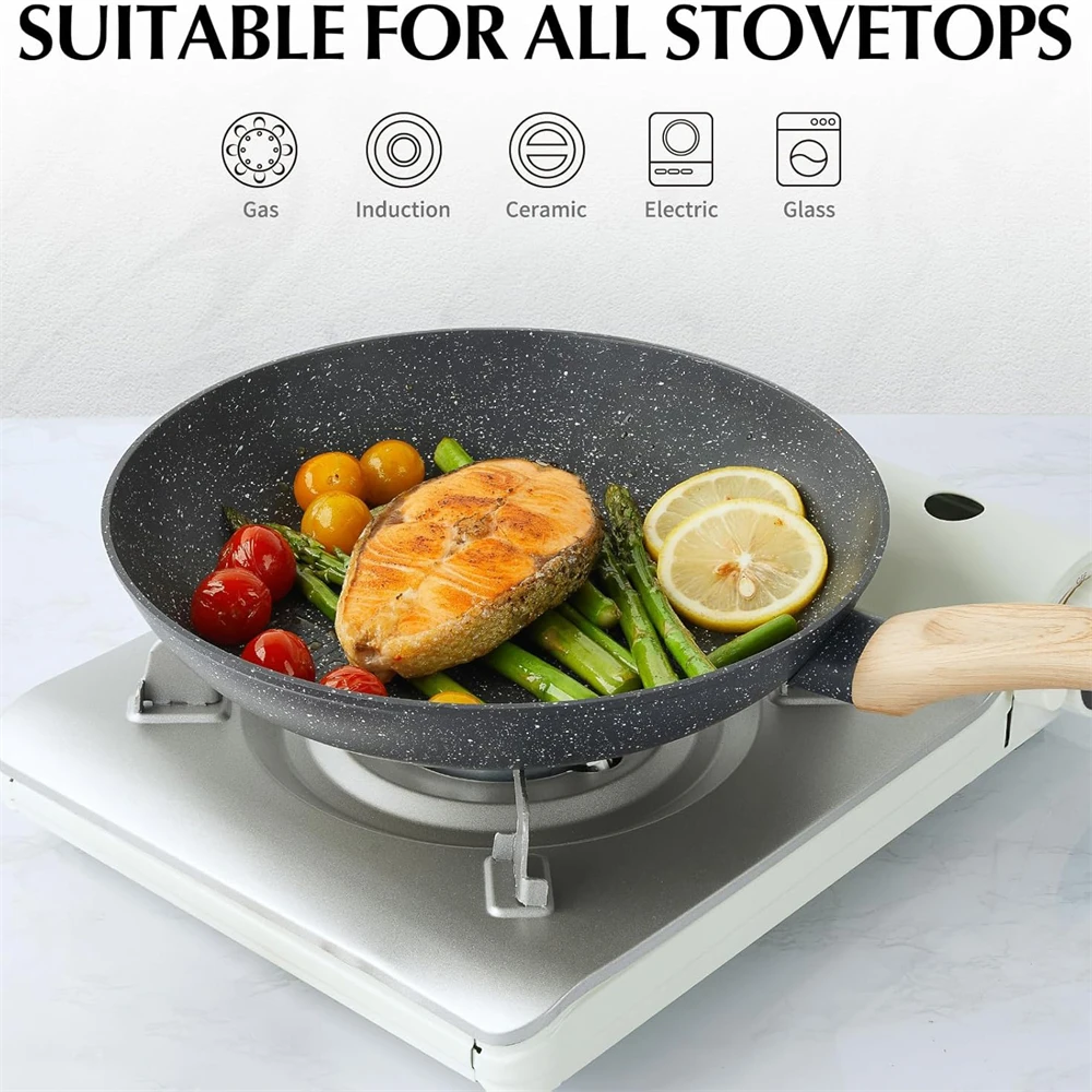 KOCH SYSTEME CS 8-inch Non-Stick Frying Pan Wok Pan Induction Gas Stove Universal Saucepan Steak Skillet Pancake Frying Pan
KOCH SYSTEME CS 8-inch Non-Stick Frying Pan Wok Pan Induction Gas Stove Universal Saucepan Steak Skillet Pancake Frying Pan
