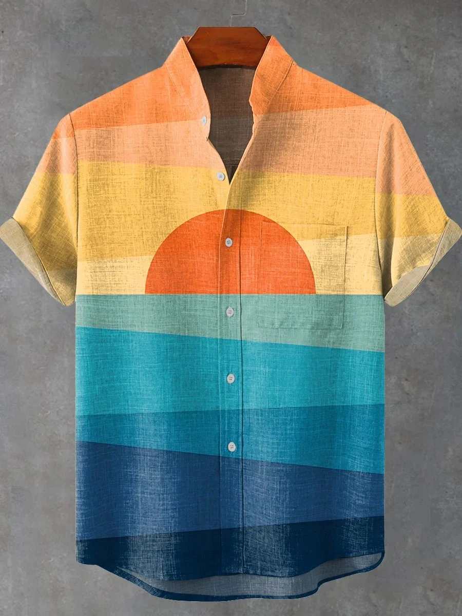 New Men's Summer Fashion Printed Linen Comfortable Short Sleeve Shirt 3D Art Shirt Fast Shipping
New Men's Summer Fashion Printed Linen Comfortable Short Sleeve Shirt 3D Art Shirt Fast Shipping
