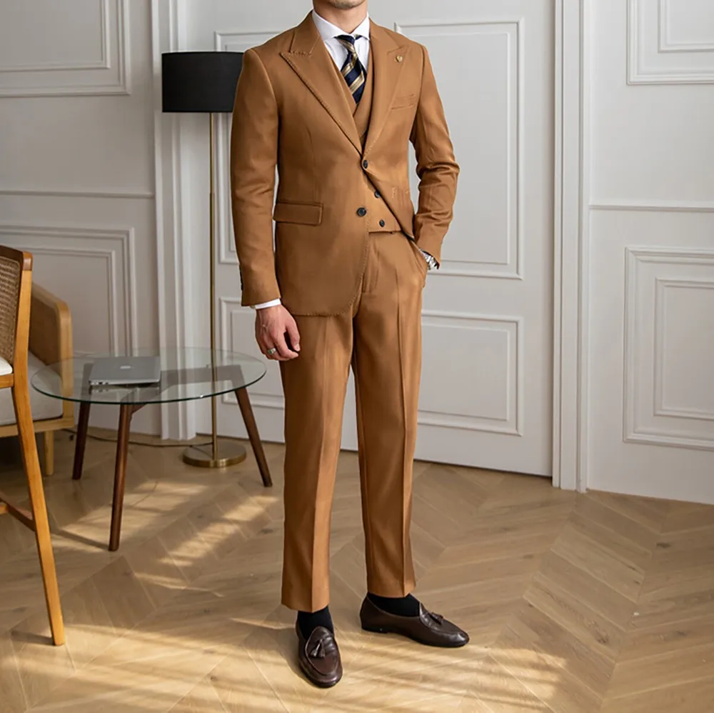 Мужские костюмы Slim Fit, комплект из 2 предметов, классические деловые повседневные брючные костюмы с пиковыми лацканами
Мужские костюмы Slim Fit, комплект из 2 предметов, классические деловые повседневные брючные костюмы с пиковыми лацканами