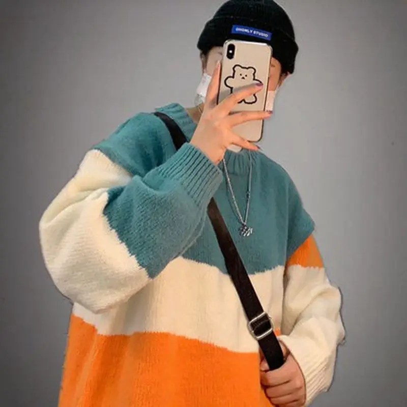 Men's Winter Thiened round Ne Sweater Casual Loose Color Blo Knitted irt Sle Busin Faion Seven Sve Length
Men's Winter Thiened round Ne Sweater Casual Loose Color Blo Knitted irt Sle Busin Faion Seven Sve Length