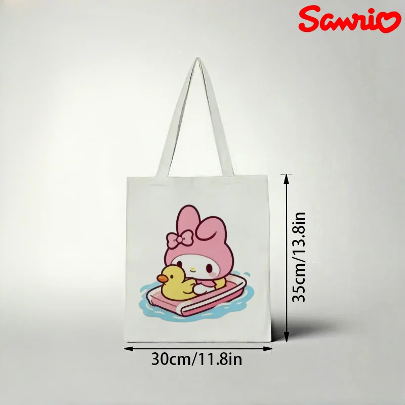 1pc Sanrio My Melody Canvas Tote Bag, Summer‑swimming Duck‑float Water‑themed Print Eco Shoulder Bag
1pc Sanrio My Melody Canvas Tote Bag, Summer‑swimming Duck‑float Water‑themed Print Eco Shoulder Bag
