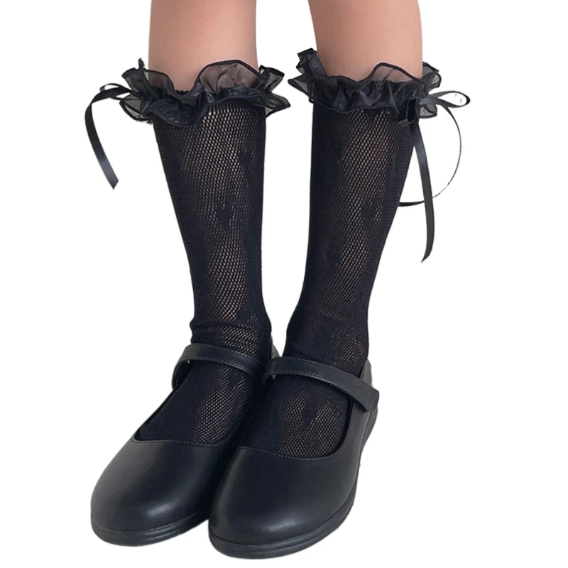 Girl KneeHigh Socks Breathable Mesh MidCalf Socks Kids Women Spring Stretchy Lace Ruffle Dress Socks for Little Girl
Girl KneeHigh Socks Breathable Mesh MidCalf Socks Kids Women Spring Stretchy Lace Ruffle Dress Socks for Little Girl