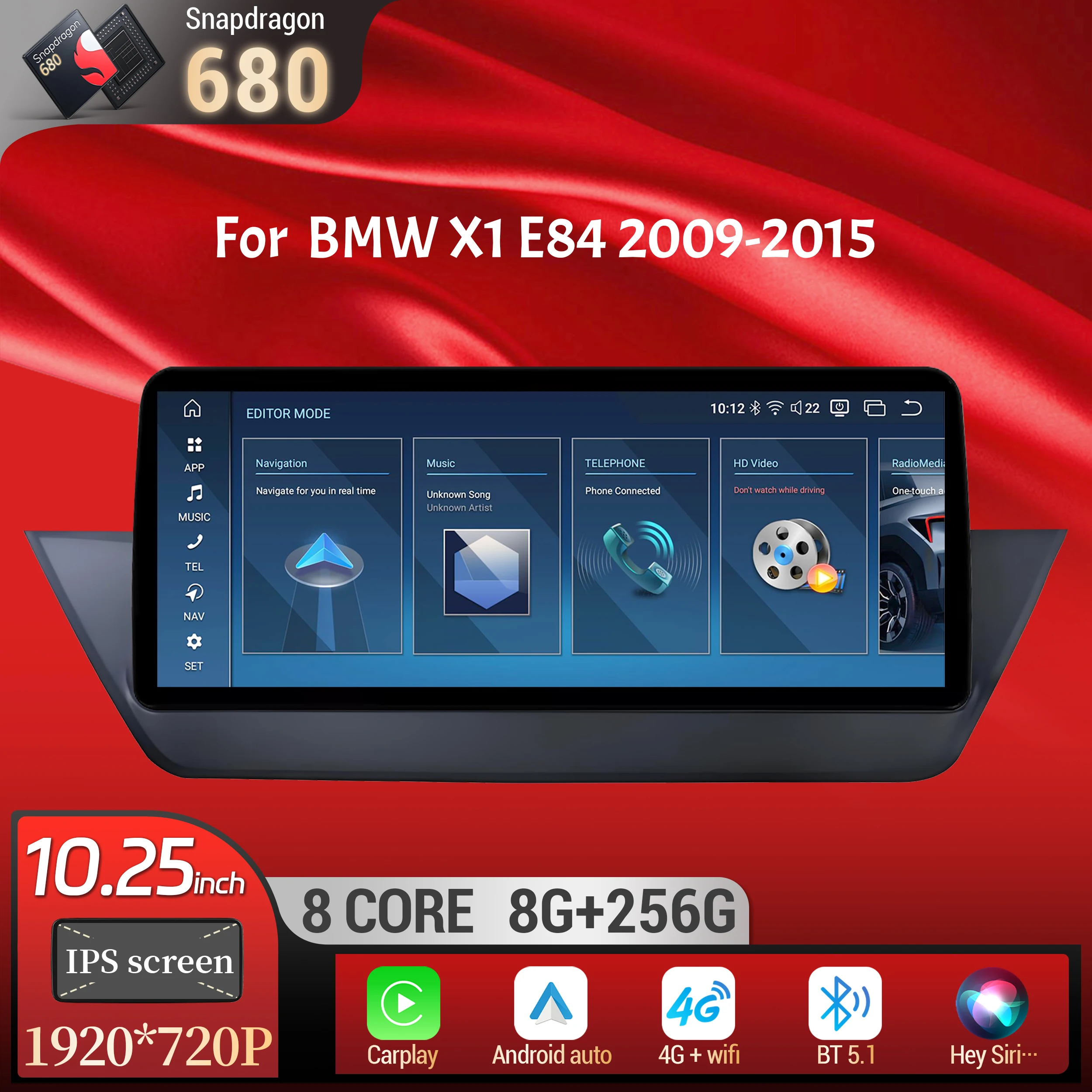 10.25 inch Android 14 For BMW X1 E84 2009 2010 2012 2013 2014 2015 Car Radio Multimedia Wireless Carplay Snapdragon 680 Screen
10.25 inch Android 14 For BMW X1 E84 2009 2010 2012 2013 2014 2015 Car Radio Multimedia Wireless Carplay Snapdragon 680 Screen