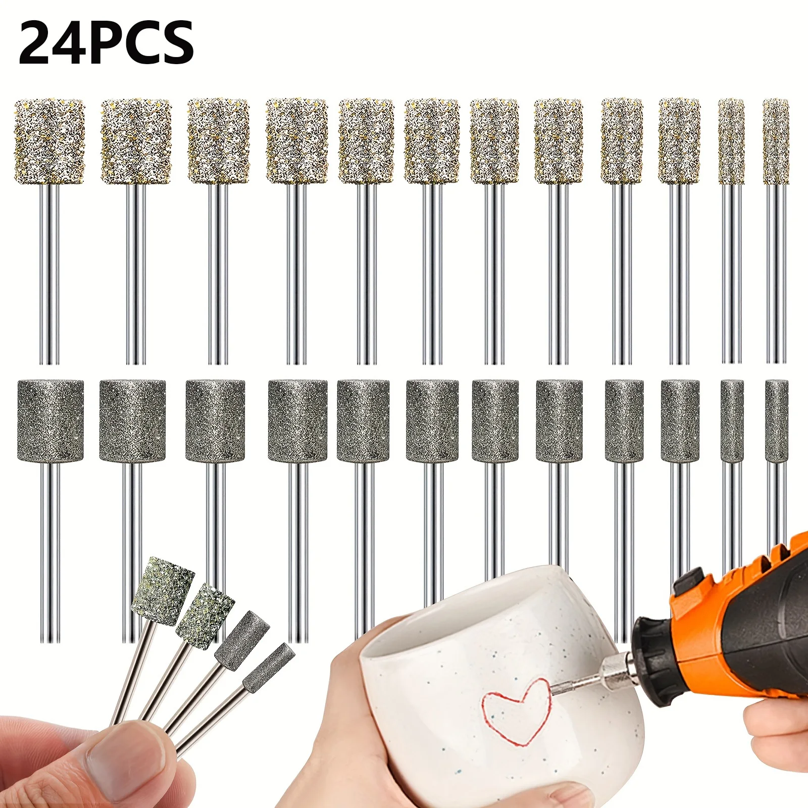 Diamond Grinding Bits for Dremel Rotary Tools – 116 Grit, 1/8" (3mm) Shank, Durable Diamond-Coated Accessories
Diamond Grinding Bits for Dremel Rotary Tools – 116 Grit, 1/8" (3mm) Shank, Durable Diamond-Coated Accessories