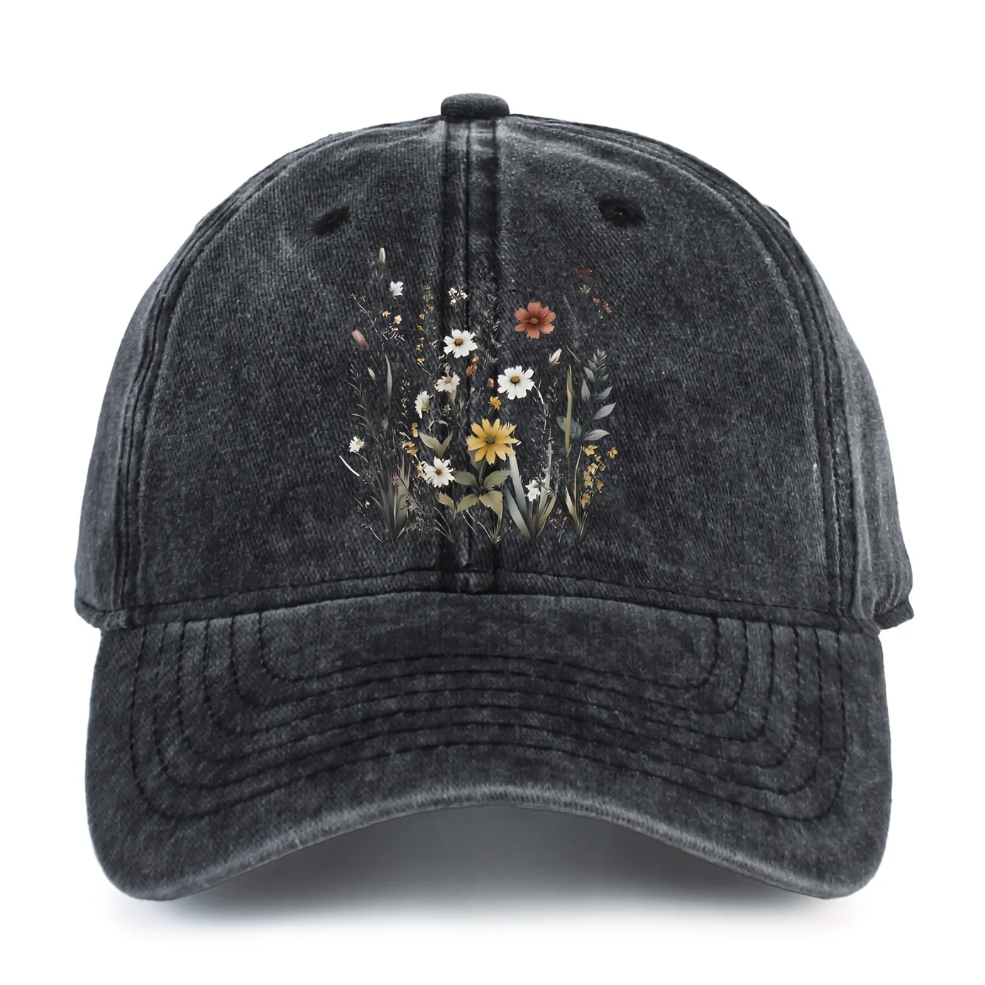 Бейсболка из выстиранного хлопка с принтом «Букет полевых цветов», регулируемая, повседневная, для взрослых, от солнца
Бейсболка из выстиранного хлопка с принтом «Букет полевых цветов», регулируемая, повседневная, для взрослых, от солнца
