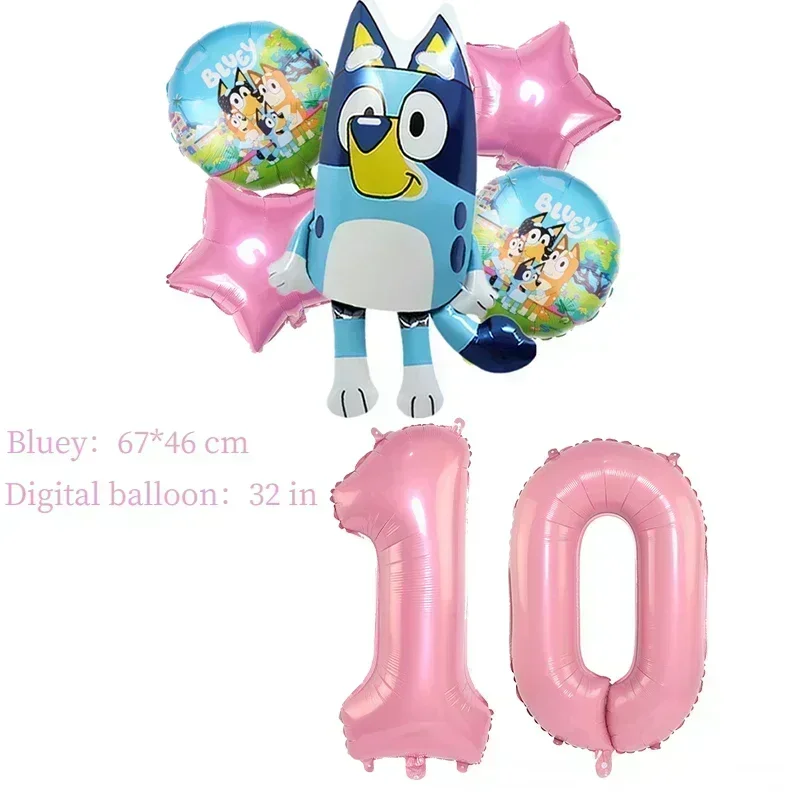 6 Pcs Bluey Girls 32-inch Number Balloon Birthday Party Decor Set Aluminum Film Balloons for Layout Background
6 Pcs Bluey Girls 32-inch Number Balloon Birthday Party Decor Set Aluminum Film Balloons for Layout Background