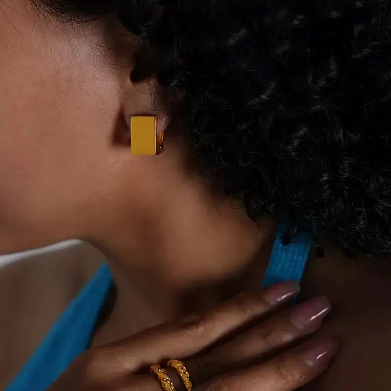 ENFASHION Aretes De Mujer Square Shape Stud Earrings For Women's Stainless steel 18K Plated Gold Decliate Fashion Jewelry E1855
ENFASHION Aretes De Mujer Square Shape Stud Earrings For Women's Stainless steel 18K Plated Gold Decliate Fashion Jewelry E1855