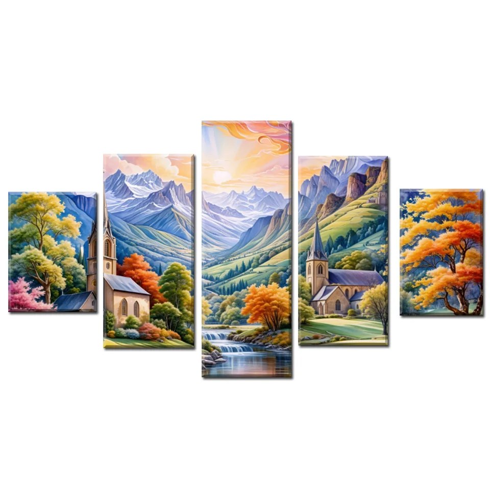 Autumn Serenity by the Tranquil River Diy Алмазная картина 5-панельная фэнтезийная пейзажная вышивка крестиком мозаика домашний декор для гостиной
Autumn Serenity by the Tranquil River Diy Алмазная картина 5-панельная фэнтезийная пейзажная вышивка крестиком мозаика домашний декор для гостиной