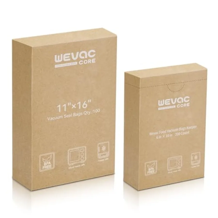 Vacuum Sealer Bags Bundle - 100 Gallon 11"x16" + 200 Pint 6"x10" Pre-Cut Bags Commercial Grade BPA Free Heavy Duty Great for Fo
Vacuum Sealer Bags Bundle - 100 Gallon 11"x16" + 200 Pint 6"x10" Pre-Cut Bags Commercial Grade BPA Free Heavy Duty Great for Fo