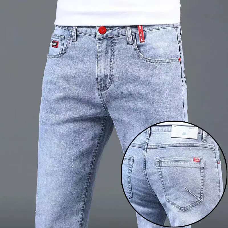 Fashionable Korean Style Men’s Slim Jeans Stylish Breathable Denim Pants Summer Luxury Comfortable Daily Wear Stretch Trousers
Fashionable Korean Style Men’s Slim Jeans Stylish Breathable Denim Pants Summer Luxury Comfortable Daily Wear Stretch Trousers