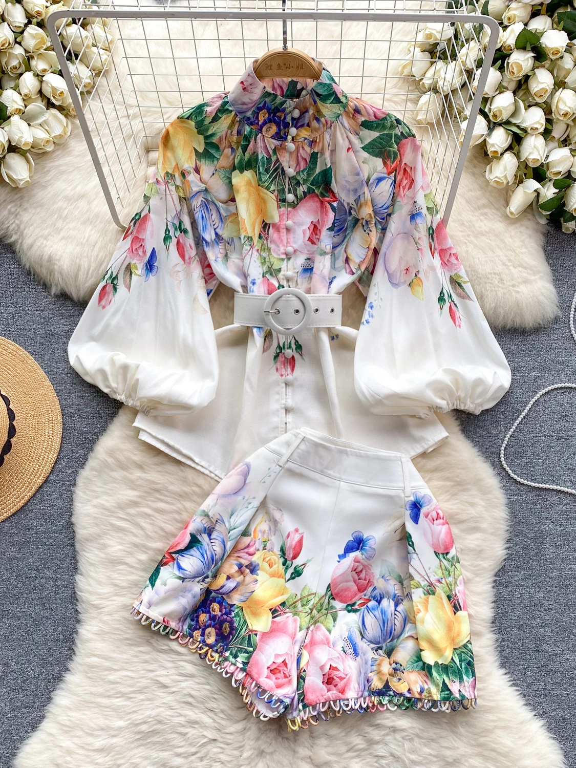 Summer Vintage Elegant Office Shorts Two Peice Set for Women Fashion Blouses and High Waist Short Pants 2 Piece Sets Outfit
Summer Vintage Elegant Office Shorts Two Peice Set for Women Fashion Blouses and High Waist Short Pants 2 Piece Sets Outfit