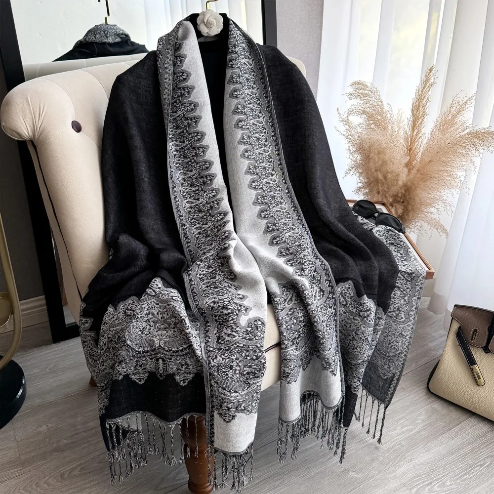 2026Tassel Blanket Design Thick Pashmina New Winter Warm Soft Shawl Wrap Print Scarf Women Coldproof Neckerchief Poncho Stoles
2026Tassel Blanket Design Thick Pashmina New Winter Warm Soft Shawl Wrap Print Scarf Women Coldproof Neckerchief Poncho Stoles