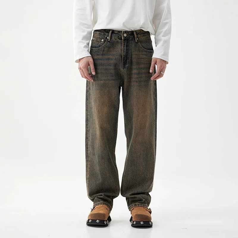 Loose Jeans Men Wide Leg Pants Baggy Retro Blue Male Denim Pants Vintage Men's Clothing Trousers New Kpop 2025 Autumn
Loose Jeans Men Wide Leg Pants Baggy Retro Blue Male Denim Pants Vintage Men's Clothing Trousers New Kpop 2025 Autumn