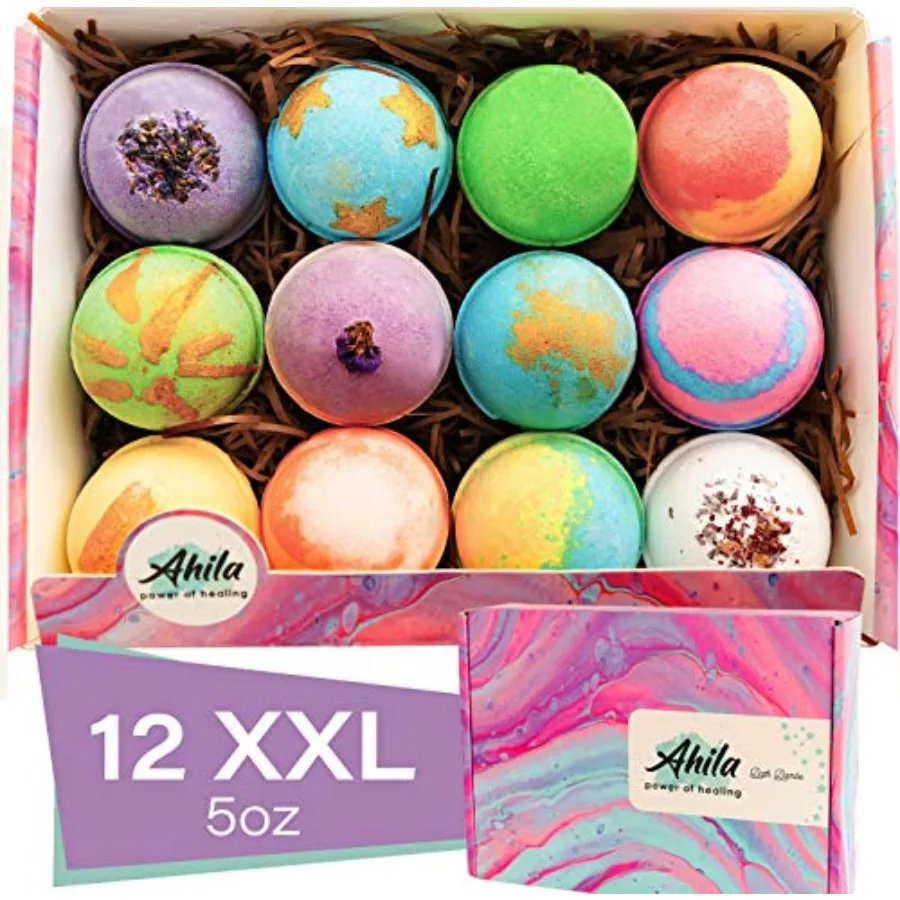 12 XXL Bubbly Organic Bath Bombs Gift Set for Women Men and Designed in Canada Long Lasting Floaters Relaxing Aromatherapy Rich
12 XXL Bubbly Organic Bath Bombs Gift Set for Women Men and Designed in Canada Long Lasting Floaters Relaxing Aromatherapy Rich
