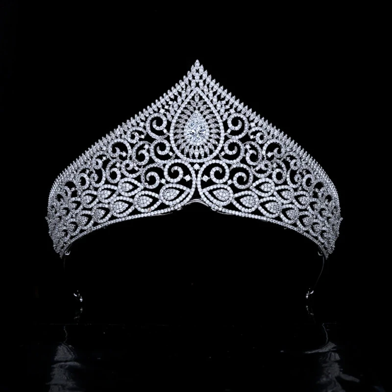 Luxurious European Style Zircon Cubic Crown for Brides Wedding Hair Accessory Large Size Tiaras for Birthday Party Pageant
Luxurious European Style Zircon Cubic Crown for Brides Wedding Hair Accessory Large Size Tiaras for Birthday Party Pageant