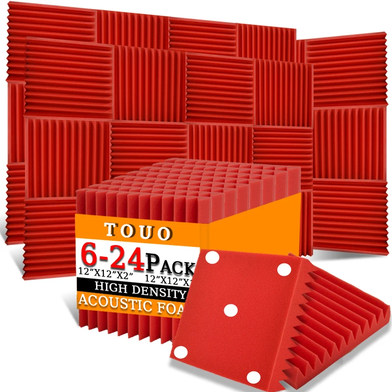 TOUO Acoustic Foam Fireproof 6-24 Pack For Home Music Studio KTV Room Wall Noise Reduction Insulation Sound Proof
TOUO Acoustic Foam Fireproof 6-24 Pack For Home Music Studio KTV Room Wall Noise Reduction Insulation Sound Proof