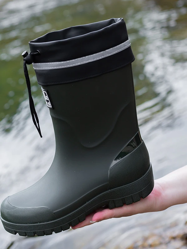 Men's Fce Lined Rain Boots Mid-Calf Outdoor Kitchen Waterproof Plastic oes Anti-Wear Fiing Seood in Winter
Men's Fce Lined Rain Boots Mid-Calf Outdoor Kitchen Waterproof Plastic oes Anti-Wear Fiing Seood in Winter