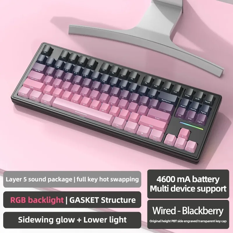 Attack Shark M87Pro V2 Wireless Mechanical Keyboard Tri-Mode BT/2.4G/USB-C RGB Hot-Swappable 5000mAh
Attack Shark M87Pro V2 Wireless Mechanical Keyboard Tri-Mode BT/2.4G/USB-C RGB Hot-Swappable 5000mAh