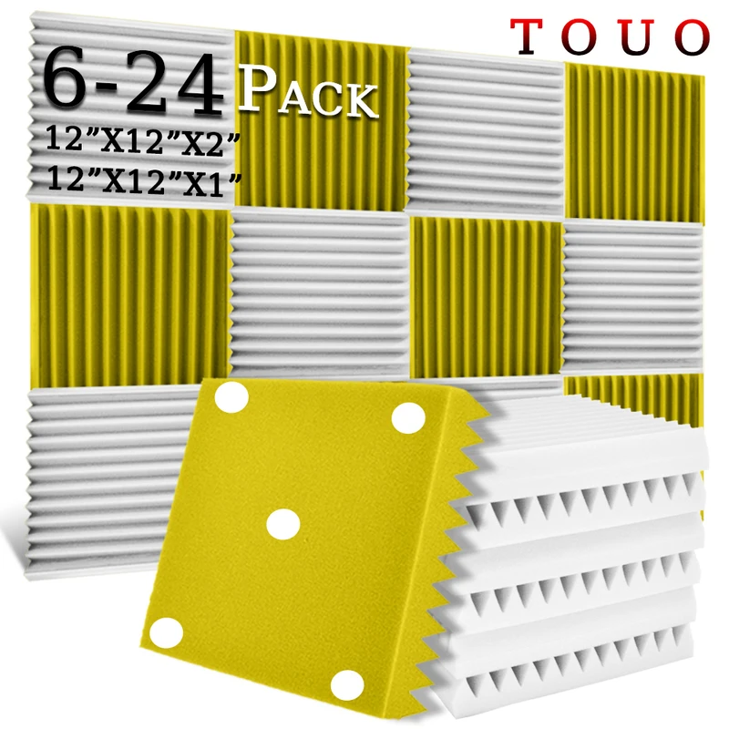 TOUO Acoustic Panel 6-24 Pcs Soundproofing Panels Acoustic Treatment Noise Insulation For Home Studio Sound Absorbing Wall
TOUO Acoustic Panel 6-24 Pcs Soundproofing Panels Acoustic Treatment Noise Insulation For Home Studio Sound Absorbing Wall
