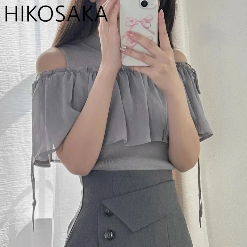 O-neck Off Shoulder Elegant Knit Pullovers Ruffles Patchwork Sweet Solid Casual Summer Sweaters 2025 New Japanese Jumpers
O-neck Off Shoulder Elegant Knit Pullovers Ruffles Patchwork Sweet Solid Casual Summer Sweaters 2025 New Japanese Jumpers